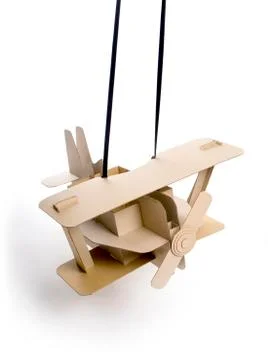 Cardboard biplane Stock Photos