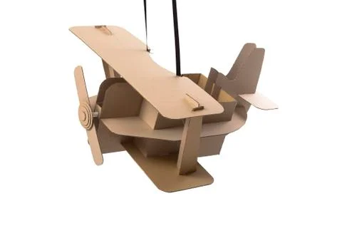 Cardboard biplane Stock Photos