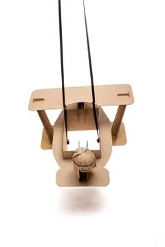 Cardboard biplane Stock Photos