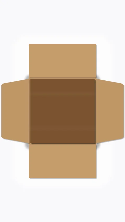 Cardboard box animation opening closing packing carton motion graphic Stock Footage 346546123