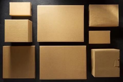 Cardboard box on  background Stock Photos