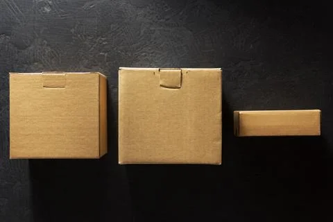 Cardboard box on  background Foto stock