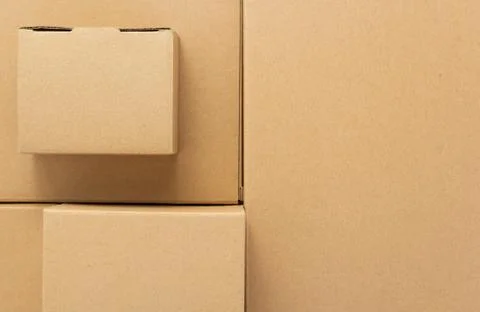 Cardboard box as background Stock Photos