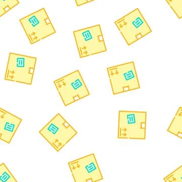 Cardboard box color icon vector isolated illustration 스톡 일러스트