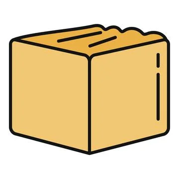 Cardboard box container for packaging and storage Stock Illustration