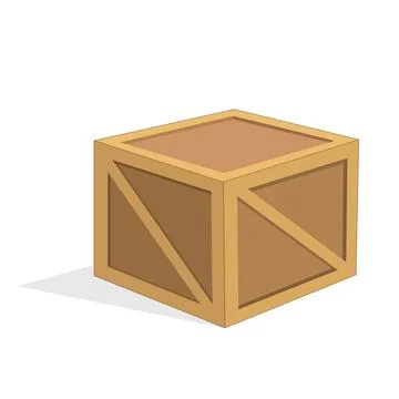 Cardboard box, crate Stock Illustration