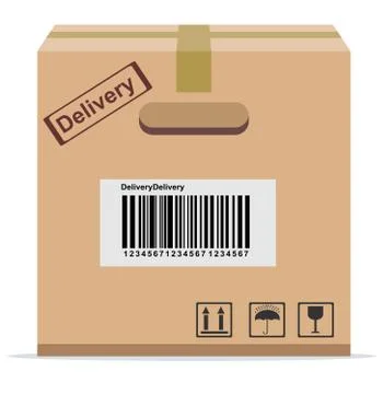 Cardboard Box for delivery Stock Illustration