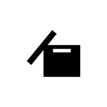 Cardboard Box Flat Vector Icon Illustrazione stock