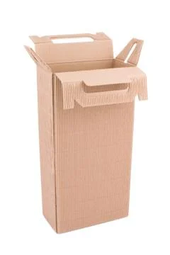 Cardboard box with handle Foto stock