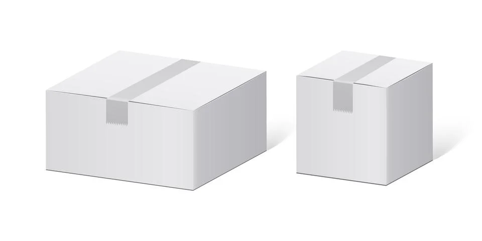 Cardboard box icon in flat style. Package vector illustration on isolated b.. Stock Illustration