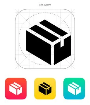 Cardboard box icon 스톡 일러스트