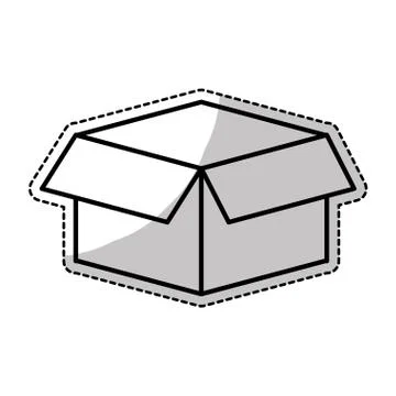 Cardboard box icon image イラスト素材