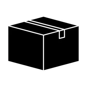 Cardboard box icon image Stockillustratie