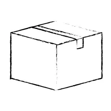 Cardboard box icon image Stockillustratie