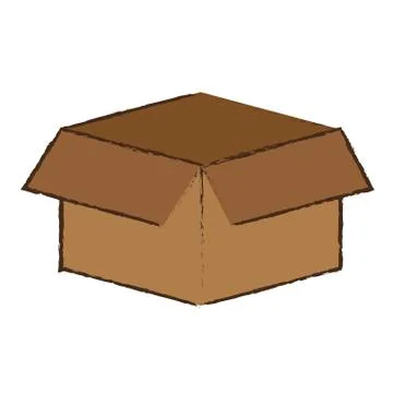 Cardboard box icon image Stockillustratie