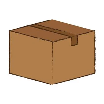 Cardboard box icon image Stockillustratie