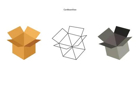 Cardboard box icon. style design isolated on white background. Stock Illustration
