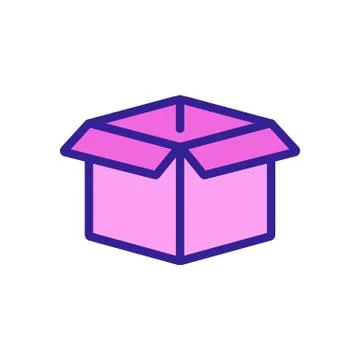 Cardboard box icon vector. Isolated contour symbol illustration Stockillustratie