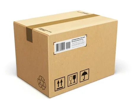 Cardboard box Stock Illustration