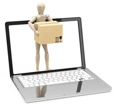 The cardboard box Stock Illustration