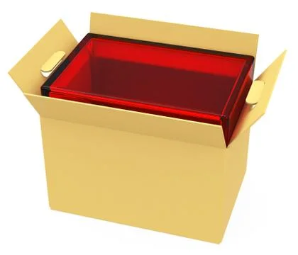The cardboard box Stock Illustration