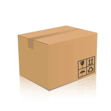 Cardboard Box Stock Illustration