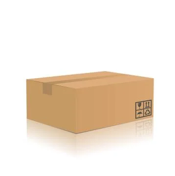 Cardboard Box Stock Illustration