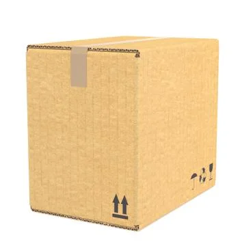 Cardboard Box. Stock Illustration