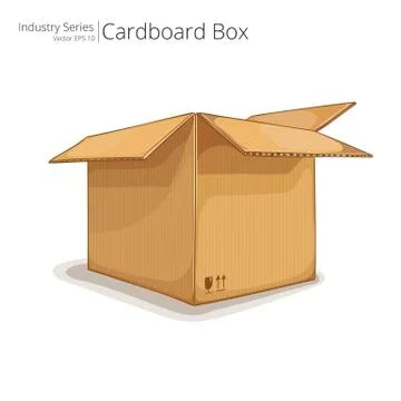 Cardboard Box. Stock Illustration