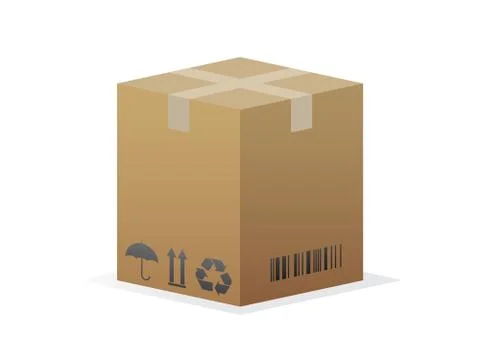 Cardboard box Stock Illustration