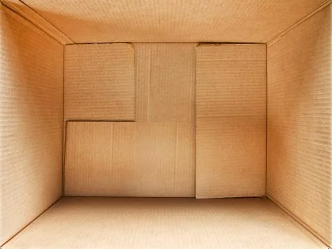 Cardboard box interior 写真素材