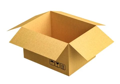 Cardboard box isolated on white background 스톡 일러스트