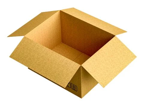 Cardboard box isolated on white background イラスト素材