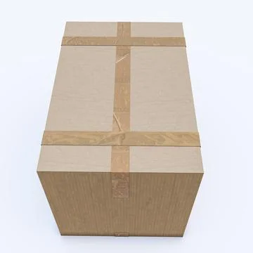 Cardboard box isolated on white background Stock Illustration