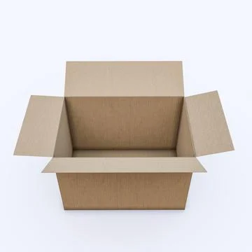 Cardboard box isolated on white background Stock Illustration