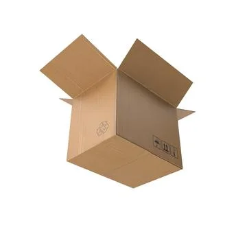 Cardboard box isolated on white background Stock Illustration