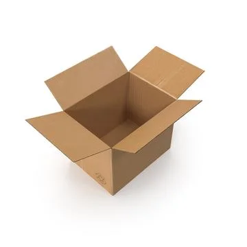 Cardboard box isolated on white background Stock Illustration