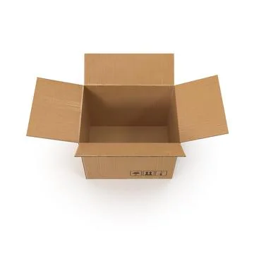 Cardboard box isolated on white background Stock Illustration