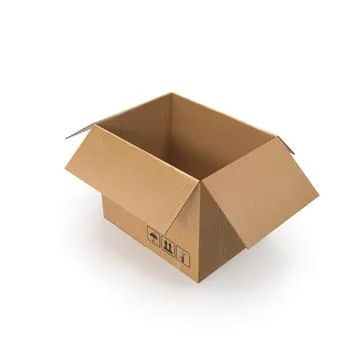 Cardboard box isolated on white background Stock Illustration