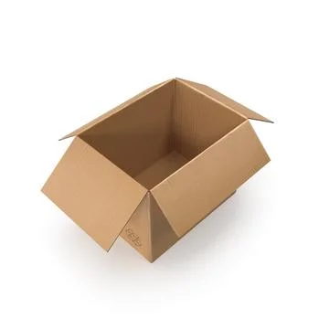 Cardboard box isolated on white background Stock Illustration