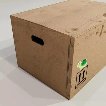 Cardboard box isolated on white background Stock Illustration