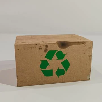 Cardboard box isolated on white background Stock Illustration
