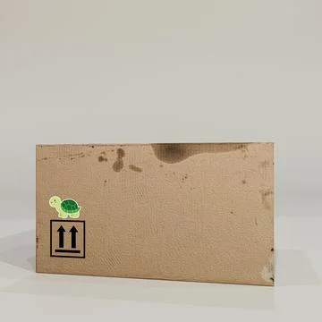 Cardboard box isolated on white background Stock Illustration