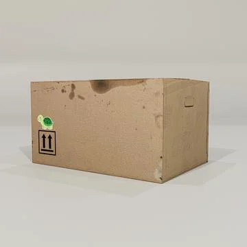 Cardboard box isolated on white background Stock Illustration