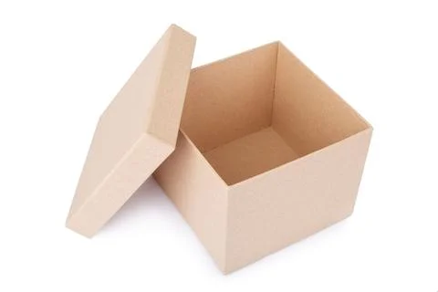 Cardboard box isolated on a white background Stock Photos
