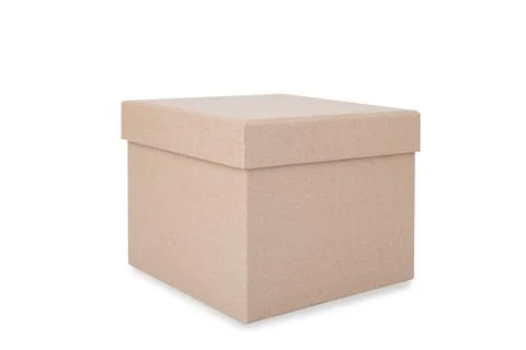 Cardboard box isolated on a white background Stock Photos