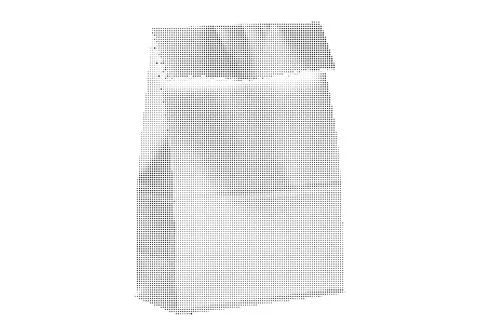 Cardboard box in isometric perspective created with dots, on white. Stock Illustration