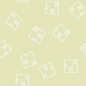 Cardboard box line icon vector isolated illustration Illustrazione stock