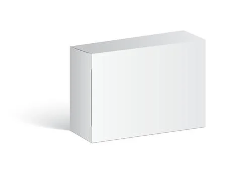 Cardboard box mockup icon in flat style. Package mock up vector illustratio.. Stock Illustration