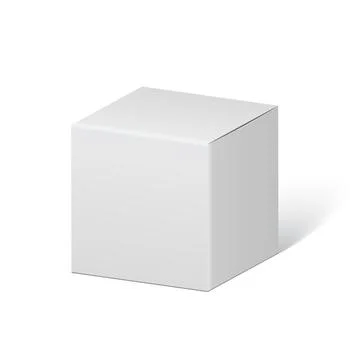 Cardboard box mockup icon in flat style. Package mock up vector illustratio.. Stock Illustration